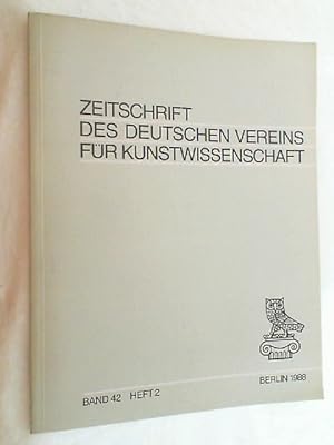 Bild des Verkufers fr Zeitschrift des Deutschen Vereins fr Kunstwissenschaft, Bd.42/2, Schatzkunst zum Verkauf von Versandantiquariat Christian Back