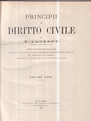 Principi di diritto civile vol XXVI