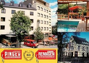 Bild des Verkufers fr Postkarte Carte Postale 73542272 Remagen Rhineland Holiday Pinger Hotels Remagen zum Verkauf von Versandhandel Boeger