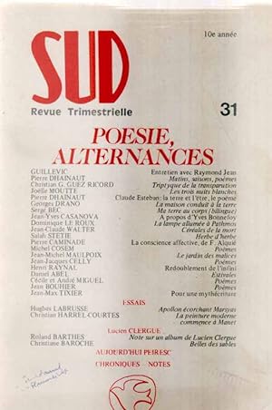 Poesie, alternances. (Zeitschrift). SUD. Revue Trimestrielle. Nr. 31; 10e annee.