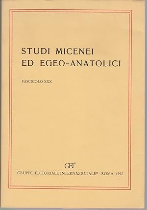 Immagine del venditore per Studi Micenei ed Egeo-Anatolici. Fascicolo XXX. (vol. 30). venduto da Fundus-Online GbR Borkert Schwarz Zerfa