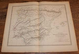 Imagen del vendedor de Map of Ancient Spain & Portugal (Hispania or Iberia) - disbound sheet from 1857 "University Atlas" a la venta por Bailgate Books Ltd