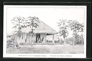 Ansichtskarte Bokuma, Missie der E. E. P. P. Trappisten (Congo), Woonhuis der Paters