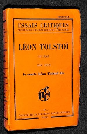 Imagen del vendedor de Lon Tolsto vu par son fils. a la venta por Librairie Lettres Slaves - Francis