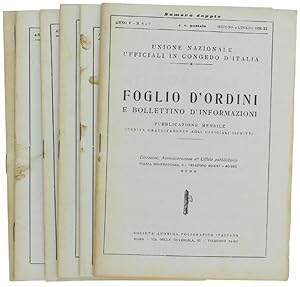 FOGLIO D'ORDINI E BOLLETTINO D'INFORMAZIONI. Anno 1933-XI, N. 6/7, 8, 9, 10, 12, 11.: