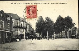 Ansichtskarte / Postkarte Montlucon Allier, L'Avenue de la Gare, Vue prise de la Gare