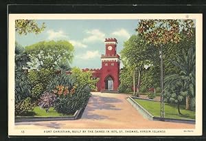 Postcard St. Thomas, Fort Christian