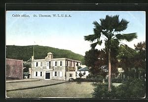 Postcard St. Thomas, Cable Office