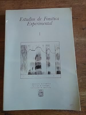 Imagen del vendedor de ESTUDIOS DE FONTICA EXPERIMENTAL I. a la venta por Librera Pramo