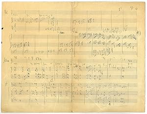 Bild des Verkufers fr Autograph musical manuscript. zum Verkauf von Antiquariat INLIBRIS Gilhofer Nfg. GmbH