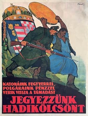 Image du vendeur pour Buy war bonds - Our soldiers are beating back the attack with weapons while our citizens are doing the same with money mis en vente par Budapest Poster Gallery