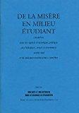 Bild des Verkufers fr Misre En Milieu tudiant zum Verkauf von RECYCLIVRE