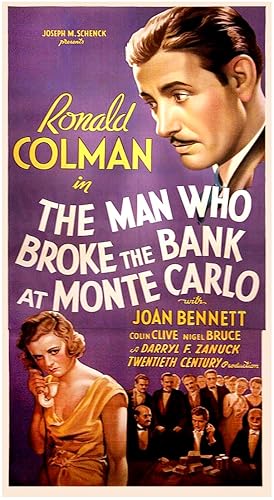 MAN WHO BROKE THE BANK AT MONTE CARLO, THE (1935) Three sheet poster