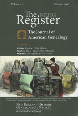 Bild des Verkufers fr The NEHG Register, The Journal of American Genealogy, Volume 170, Summer 2016 , Number 679 zum Verkauf von Reflection Publications