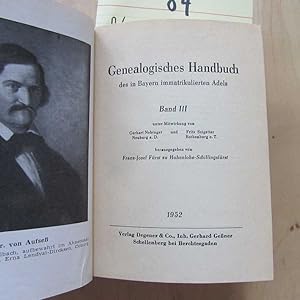 Image du vendeur pour Genealogisches Handbuch des in Bayern immatrikulierten Adels - Band III mis en vente par Bookstore-Online