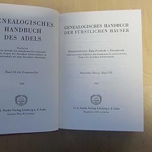 Bild des Verkufers fr Genealogisches Handbuch des Adels - Band 33: Genealogisches Handbuch der Frstlichen Huser, Band VII zum Verkauf von Bookstore-Online