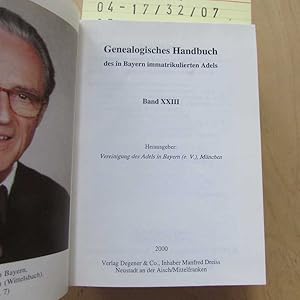 Image du vendeur pour Genealogisches Handbuch des in Bayern immatrikulierten Adels - Band XXIII mis en vente par Bookstore-Online