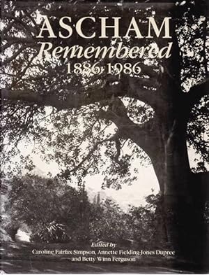 Seller image for Ascham Remembered 1886-1986 for sale by Goulds Book Arcade, Sydney