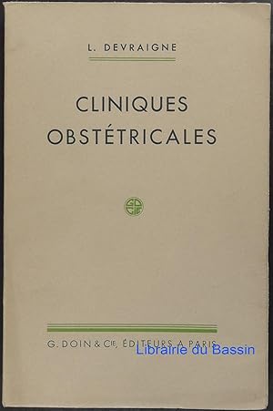 Imagen del vendedor de Cliniques obsttricales a la venta por Librairie du Bassin