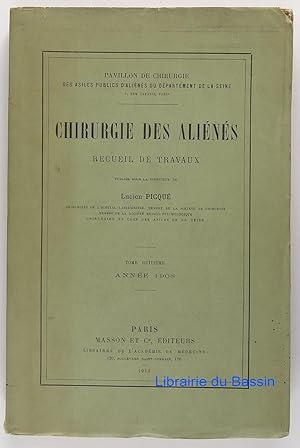 Seller image for Chirurgie des alins Recueil de travaux, Tome 8 Anne 1908 for sale by Librairie du Bassin