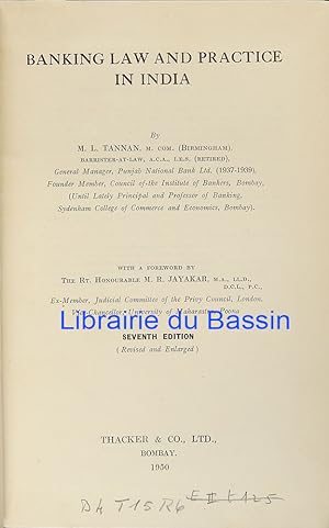 Seller image for Banking law and practice in India for sale by Librairie du Bassin