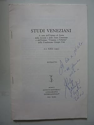 STUDI VENEZIANI n.s. XXX ( 1995 ) ESTRATTO - NOTE PER LA RICOSTRUZIONE DELLA BIOGRAFIA E DELL' AT...