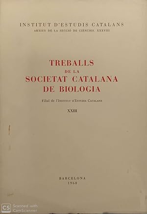 Imagen del vendedor de Treballs de la Societat Catalana de Biologia (XXIII) a la venta por Llibres Capra