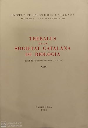 Bild des Verkufers fr Treballs de la Societat Catalana de Biologia (XXIV) zum Verkauf von Llibres Capra