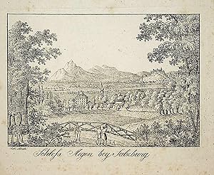 SALZBURG, Aigen, SCHLOSS AIGEN, Ansicht, Titel: Schloß Aigen bey Sazburg (aus: Historische und to...