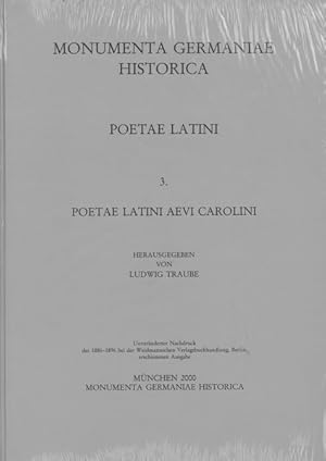 Bild des Verkufers fr Poetae Latini aevi Carolini Tomus III. (MGH - Poetae Latini Medii Aevi). zum Verkauf von Wissenschaftl. Antiquariat Th. Haker e.K