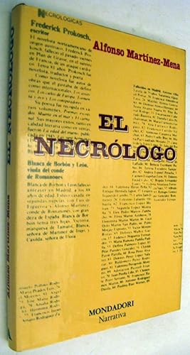 Imagen del vendedor de EL NECROLOGO a la venta por UNIO11 IMPORT S.L.