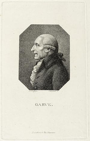 Bild des Verkufers fr Garve, Christian. Bildnis. Gottschick. Garve zum Verkauf von GALERIE HIMMEL