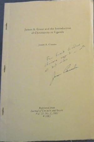Bild des Verkufers fr James A. Grant and the Introduction of Christianity in Uganda zum Verkauf von Chapter 1