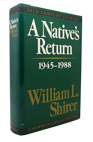 Seller image for A NATIVE'S RETURN, 1945-1988 20th Century Journey for sale by Rare Book Cellar
