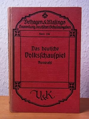 Bild des Verkufers fr Das deutsche Volksschauspiel zum Verkauf von Antiquariat Weber