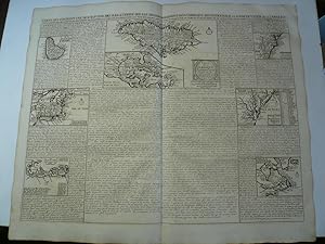 Carte qui contient une description des iles & terres que les Anglois possedent dans l'Amerique se...