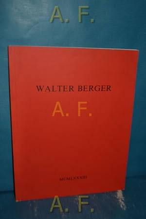 Seller image for Walter Berger "Irritationen". N-Dokumentationszentrum fr Moderne Kunst Nr. 26 for sale by Antiquarische Fundgrube e.U.