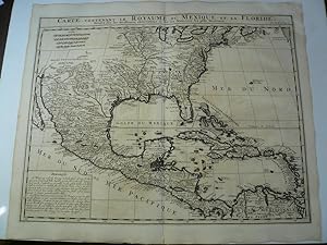 Carte contenant royaume mexique et la floride, anno 1719, Chatelain Henri Carte Contenant Le Roya...