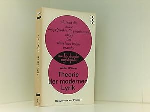 Seller image for Theorie der modernen Lyrik. Dokumente zur Poetik 1. for sale by Book Broker