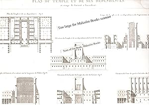 6 x c1820-40s prints of Solomons Temple, Jerusalem inc Vue et elevation du Temple de Salomon se...