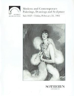 Seller image for Sothebys February 1993 Modern & Contemporary Paintings, Drawings and Sculpture for sale by thecatalogstarcom Ltd