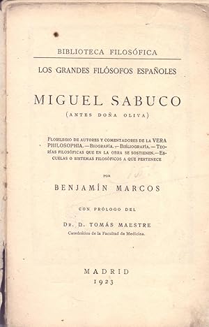 Seller image for MIGUEL SABUCO (ANTES DOA OLIVA) for sale by Libreria 7 Soles
