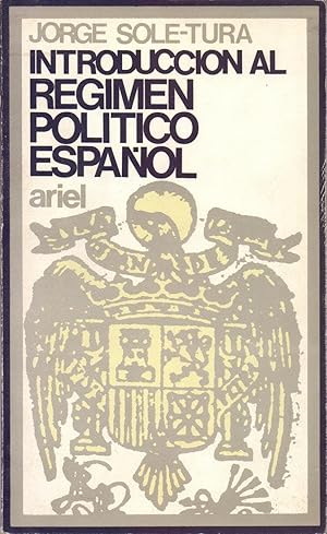 Image du vendeur pour INTRODUCCION AL REGIMEN POLITICO ESPAOL mis en vente par Libreria 7 Soles