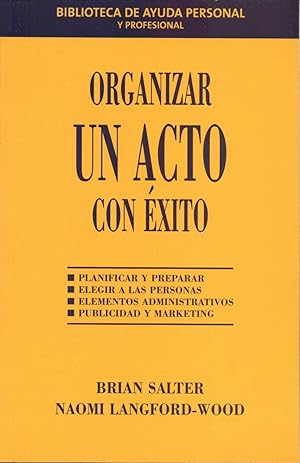 Image du vendeur pour ORGANIZAR UN ACTO CON EXITO mis en vente par Libreria 7 Soles