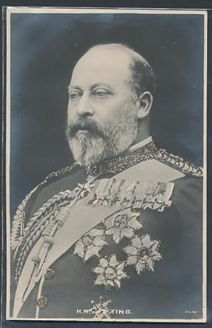 Relief-Postcard König Eduard VII. von England in Uniform