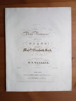 Seller image for Deux Romances pour le Piano, ddies  Mademoiselle Elizabeth Frick de Baltimore. Op.25. for sale by Flix ALBA MALZIEU