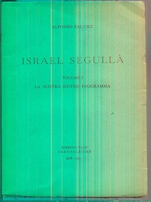 Imagen del vendedor de Israel Segulla'. Vol 1. La Nostra Sintesi Programma a la venta por Librodifaccia