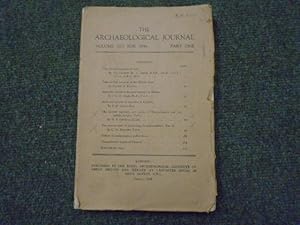 Imagen del vendedor de The Achaeological Journal, Volume XCI for 1934, Part One a la venta por Keoghs Books