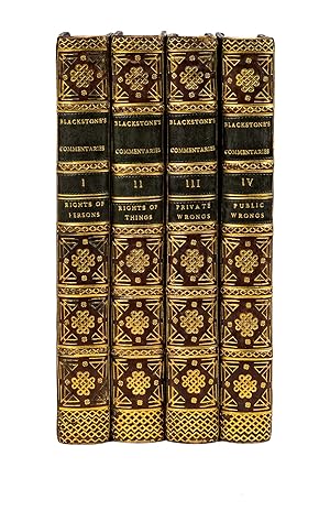Bild des Verkufers fr Commentaries on the Laws of England, 1st London Edition. 1774. 4 vols zum Verkauf von The Lawbook Exchange, Ltd., ABAA  ILAB