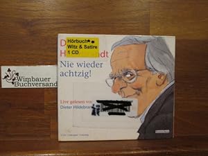 Bild des Verkufers fr Nie wieder achtzig! : Literatur, Lesung. Dieter Hildebrandt. Live gelesen von Dieter Hildebrandt. Regie: Bernd Schroeder zum Verkauf von Antiquariat im Kaiserviertel | Wimbauer Buchversand